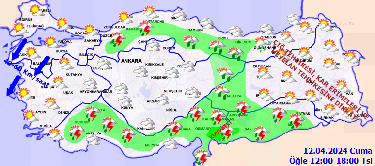 METEOROLOJİDEN SAĞANAK UYARISI